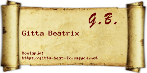 Gitta Beatrix névjegykártya